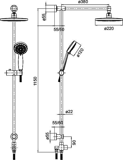 Гарнитур душевой Renior IDDIS RENSS5Fi76